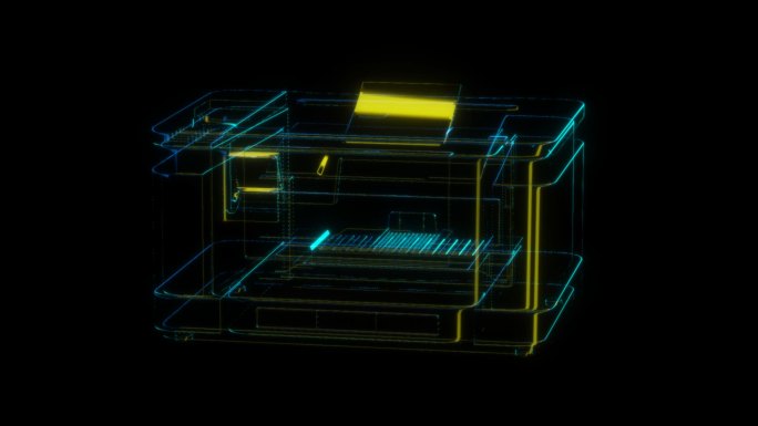 打印机朋克风全息通道素材