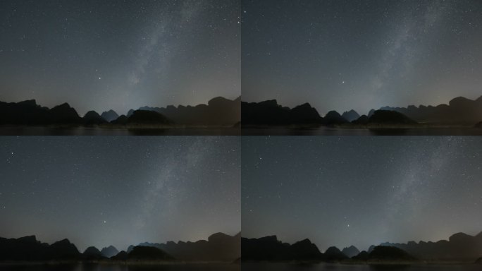 冬季银河悬臂星空延时摄影
