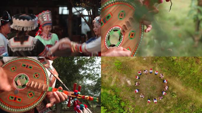 少数民族服饰 团体活动 舞蹈乐器表演