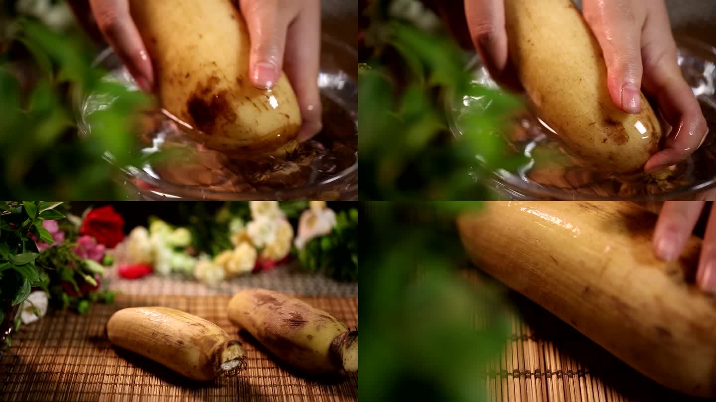 【镜头合集】美食蔬菜食材莲藕7
