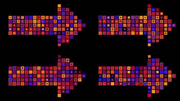 4K彩色VJ方块箭头LED无缝循环001