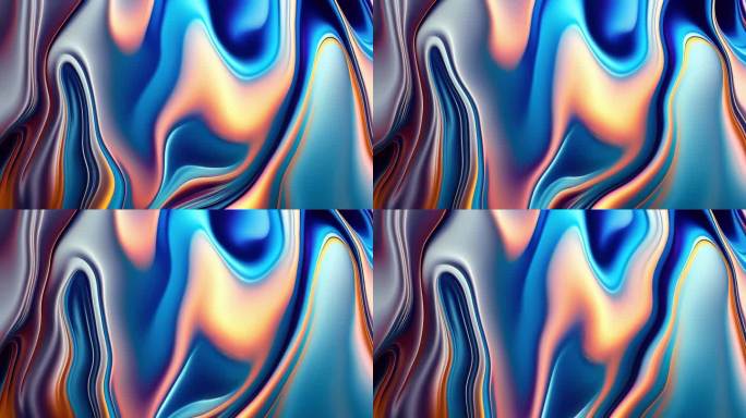 抽象彩色流体波背景特写