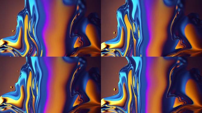 抽象彩色流体波背景特写