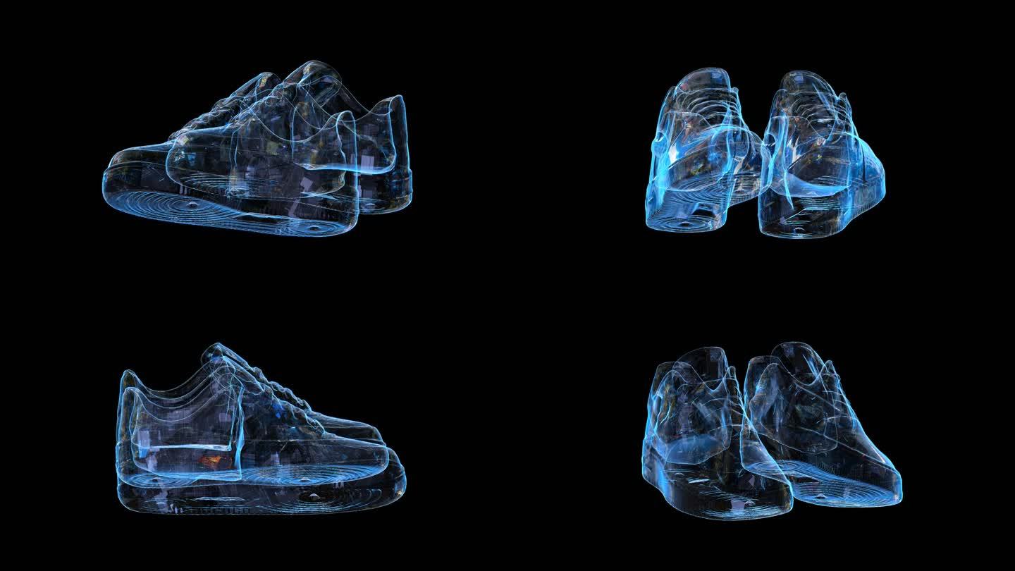 空军一号运动鞋科技全息通道素材