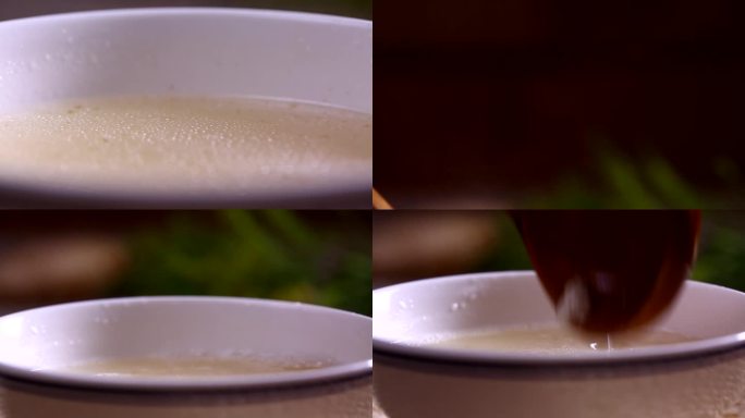 【镜头合集】勺子盛起浓稠奶白大骨汤2