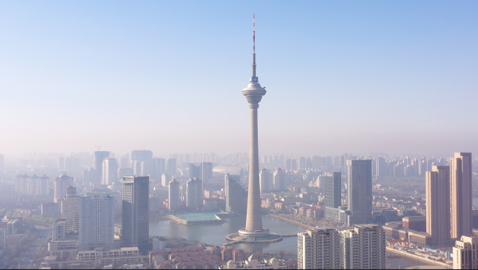 天津城市雾霾 空气污染