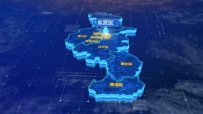 南京市玄武区蓝色三维科技区位地图