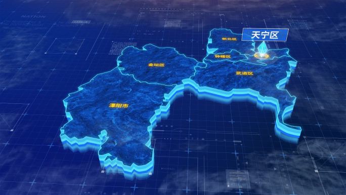 常州市天宁区蓝色三维科技区位地图