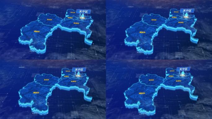 常州市天宁区蓝色三维科技区位地图