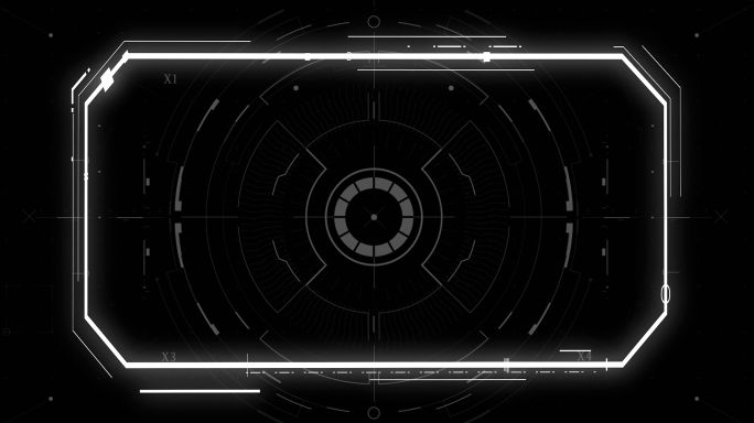 HUD 带通道科技框视频边框系列10