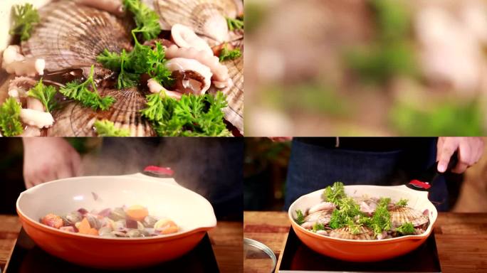 【镜头合集】红烩海鲜焖煮海鲜西餐主厨1