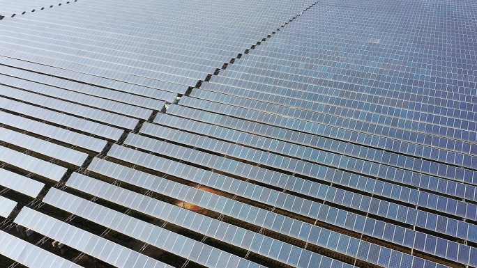 太阳能发电清洁能源4K实拍