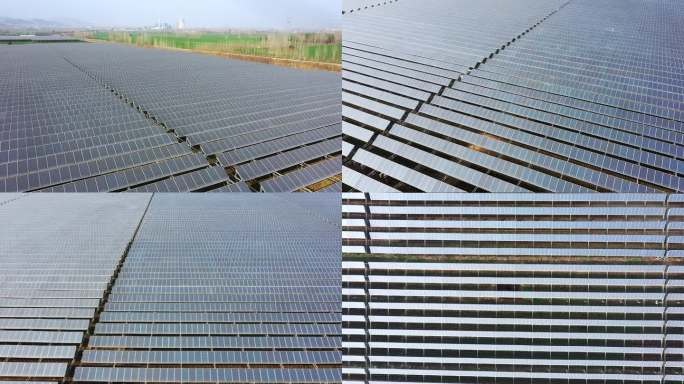 太阳能发电清洁能源4K实拍