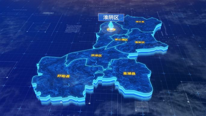 淮安市淮阴区蓝色三维科技区位地图