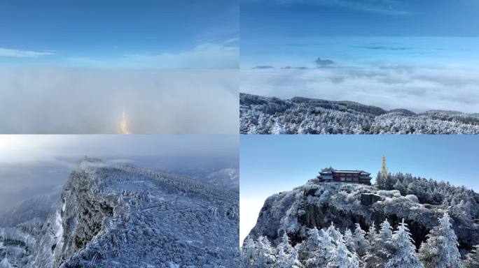 峨眉山金顶雪景