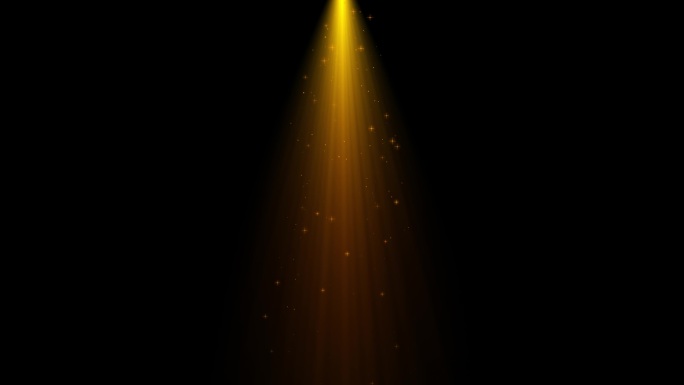 金色舞台灯光星光光效光束光线粒子唯美背景