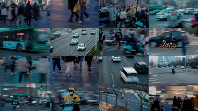 【4K】城市生活人生百态慢门实拍