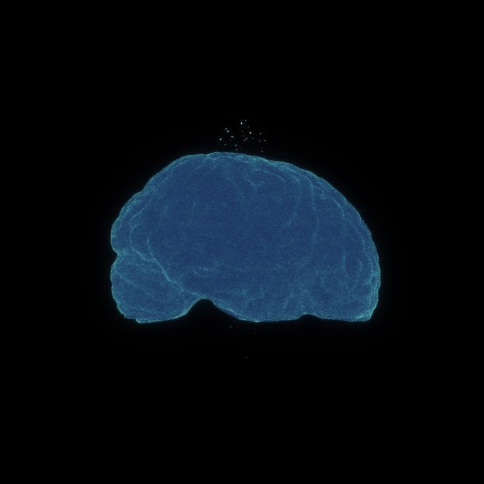 科技感大脑扫描素材