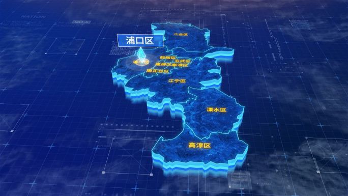 南京市浦口区蓝色三维科技区位地图