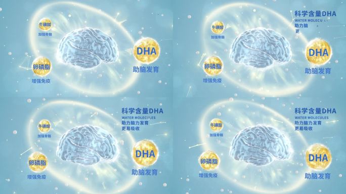 金色补充大脑营养智力提升脑部发育 DHA