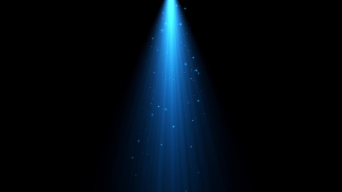 蓝色光束光线光效舞台灯光星光下落背景蓝光