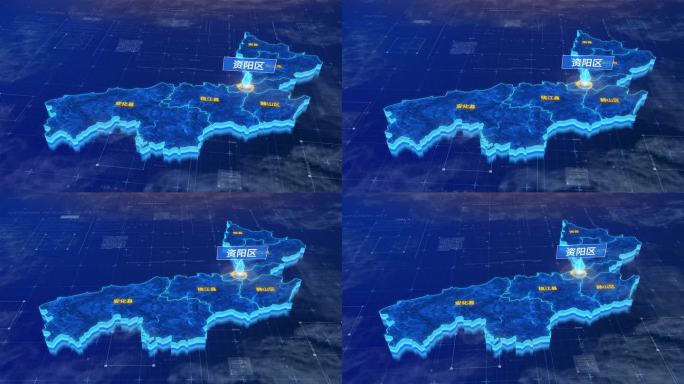 益阳市资阳区蓝色三维科技区位地图