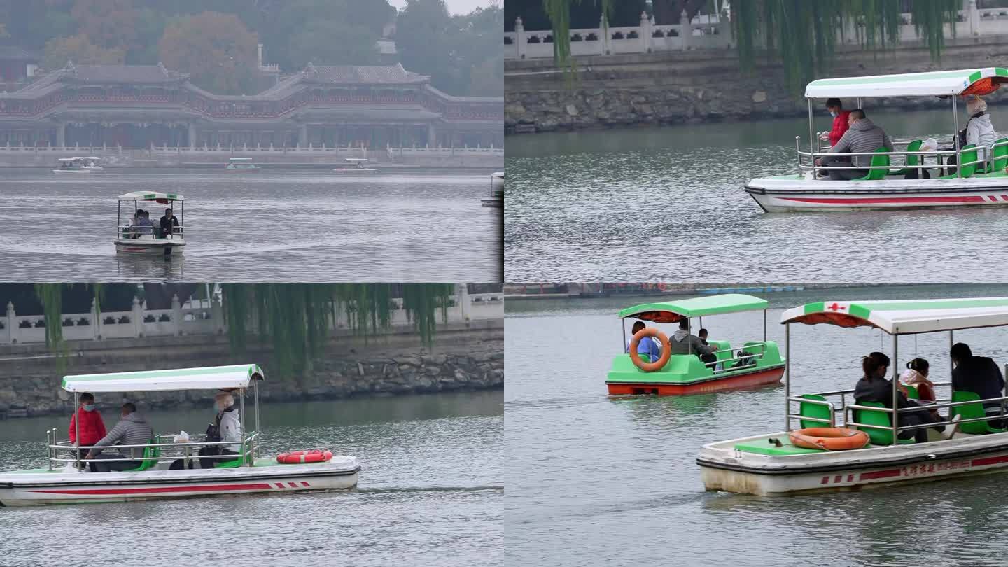 【镜头合集】脚踏船公园租船游玩划船泛舟3