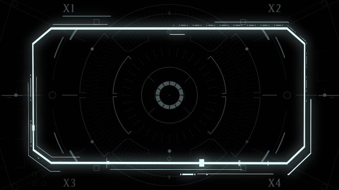 HUD 带通道科技框视频边框系列09
