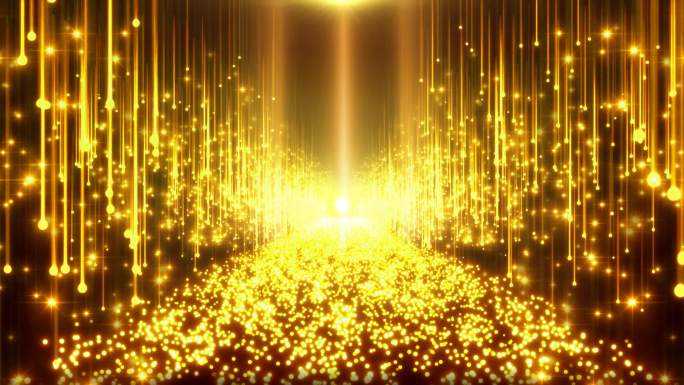 大气金色星光粒子大道 颁奖典礼粒子背景