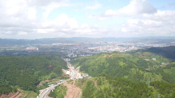 文山广南县城大山后远距离航拍