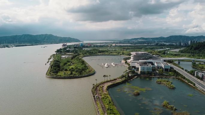 中山神湾龙光游艇会航拍素材