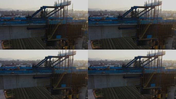 航拍建设中的杭温高铁