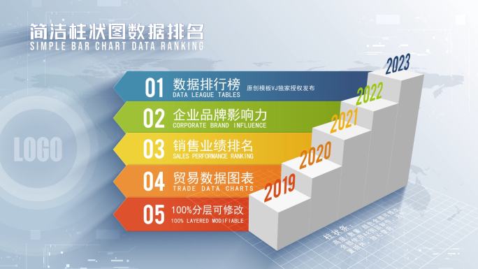 简洁柱状图数据排名