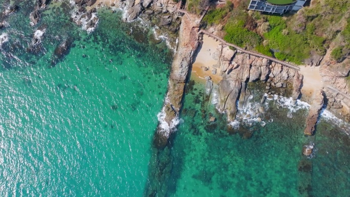 大海 礁石 浪花 海水