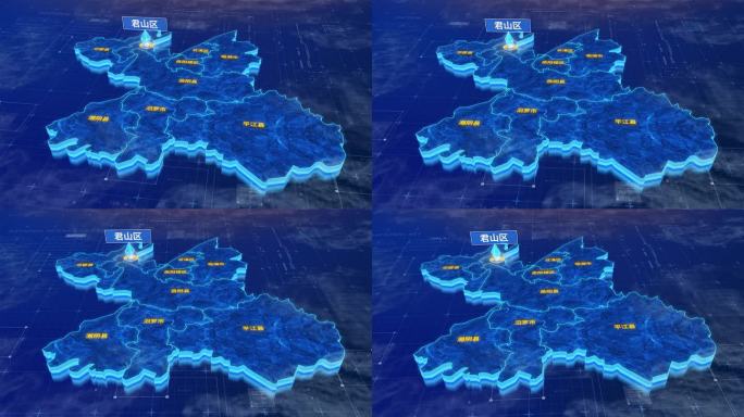 岳阳市君山区蓝色三维科技区位地图