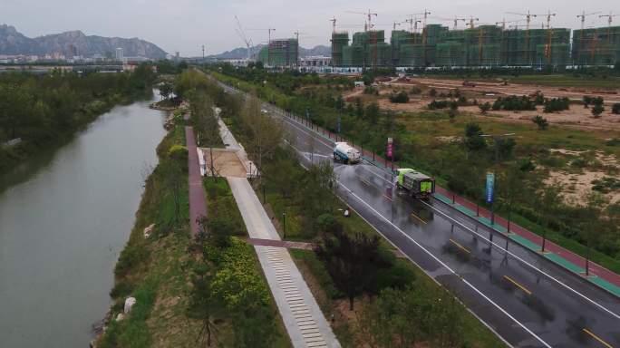 【高清视频】环卫车洒水车扫地车一组