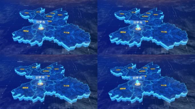 岳阳市汨罗市蓝色三维科技区位地图
