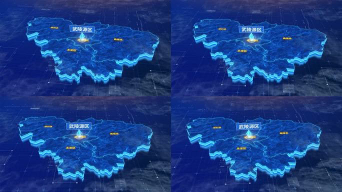 张家界市武陵源区蓝色三维科技区位地图
