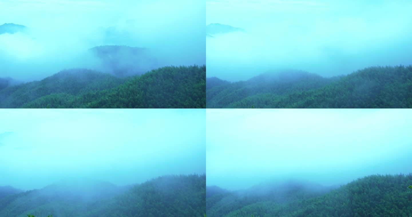 4k山间云雾缭绕