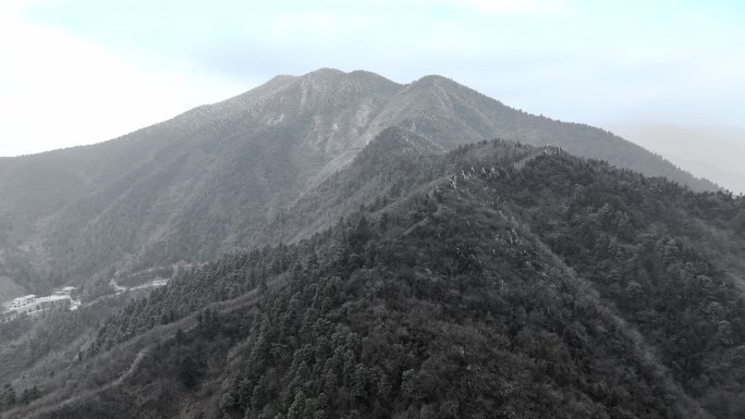 衡山紫盖峰雪景