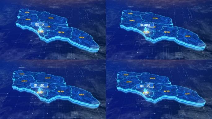 南通市崇川区蓝色三维科技区位地图