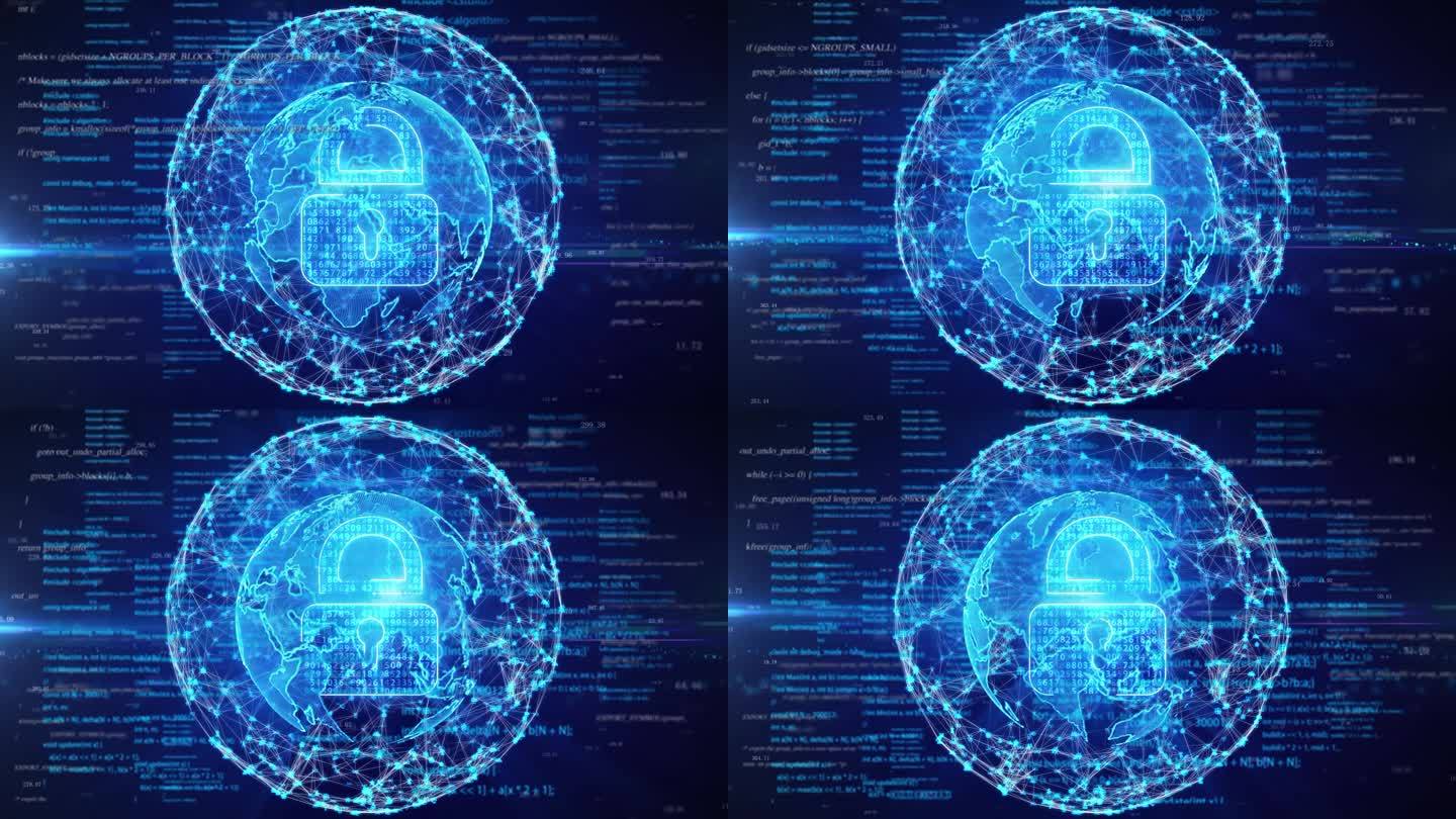网络安全和数字密码锁信息保护概念