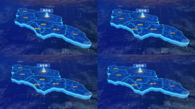 南通市如东县蓝色三维科技区位地图