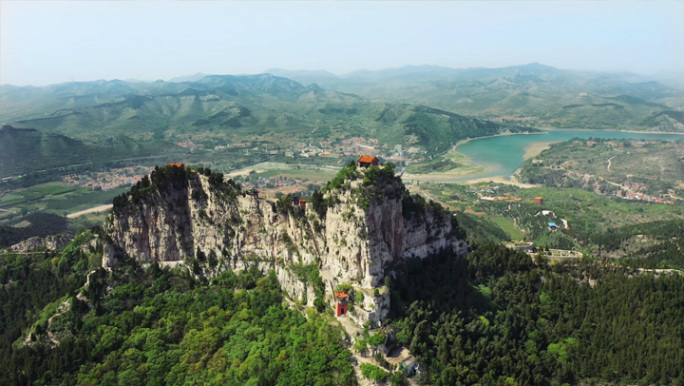 抗日名胜山东马鞍山航拍