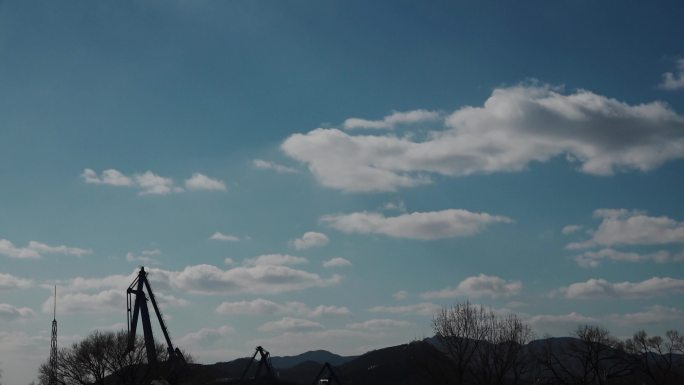 天空太阳云遮日多云天气对流云层