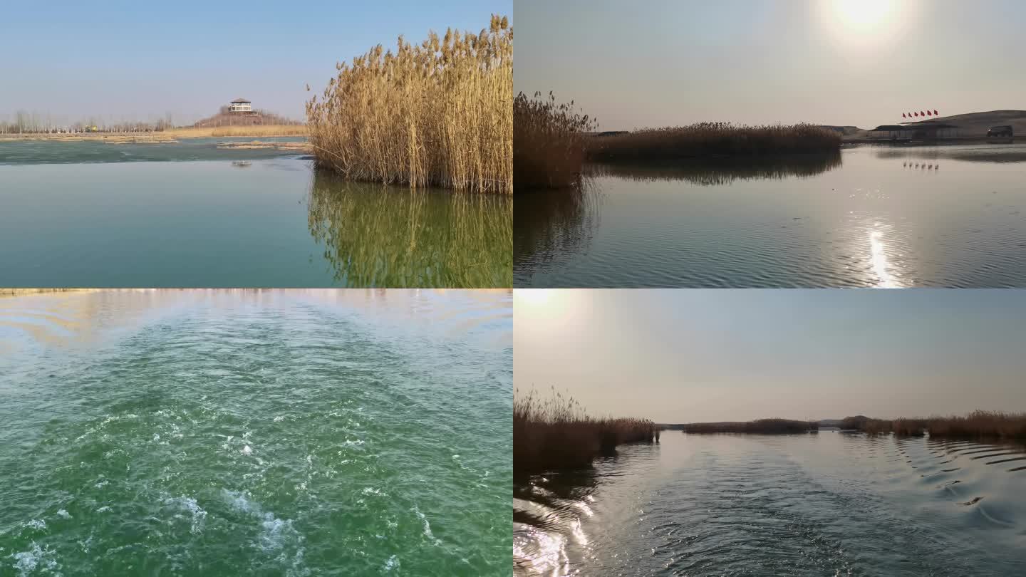 宁夏冬季沙湖