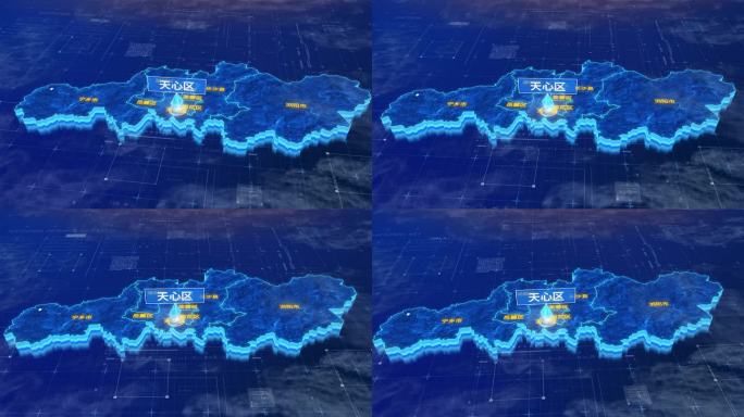 长沙市天心区蓝色三维科技区位地图