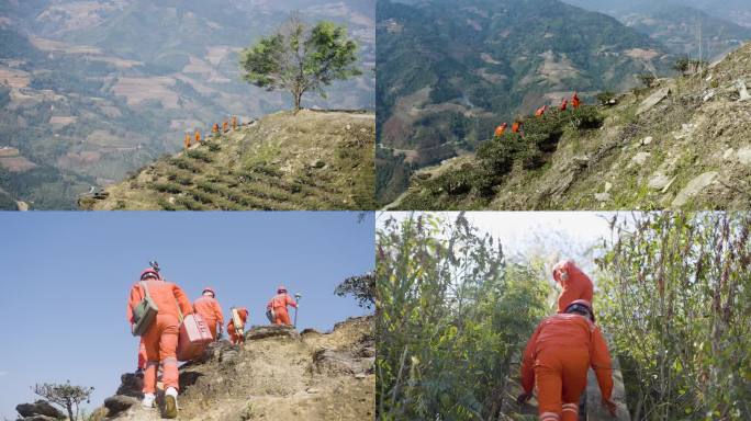 山区工程人登山