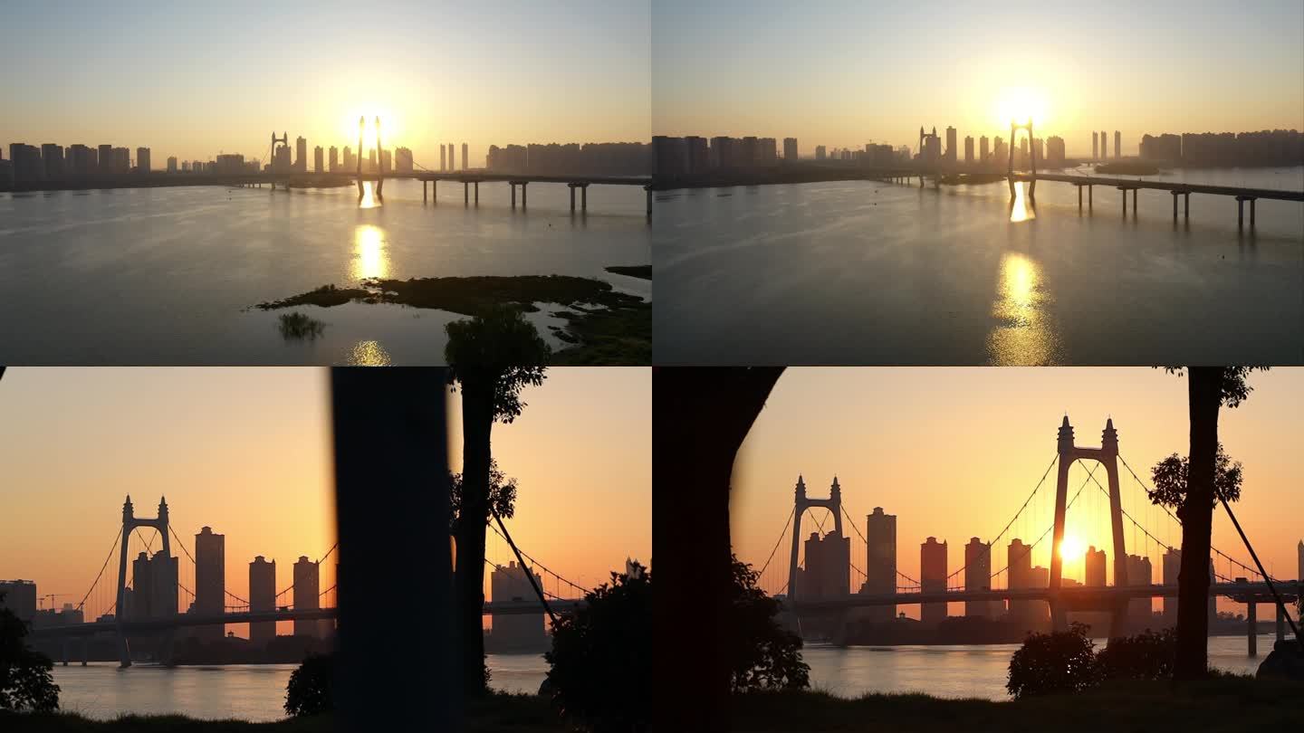 三叉戟大桥清晨 阳光在桥上