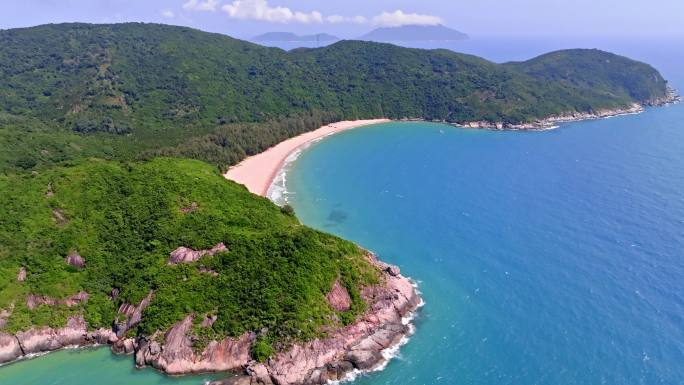 航拍山海岛屿